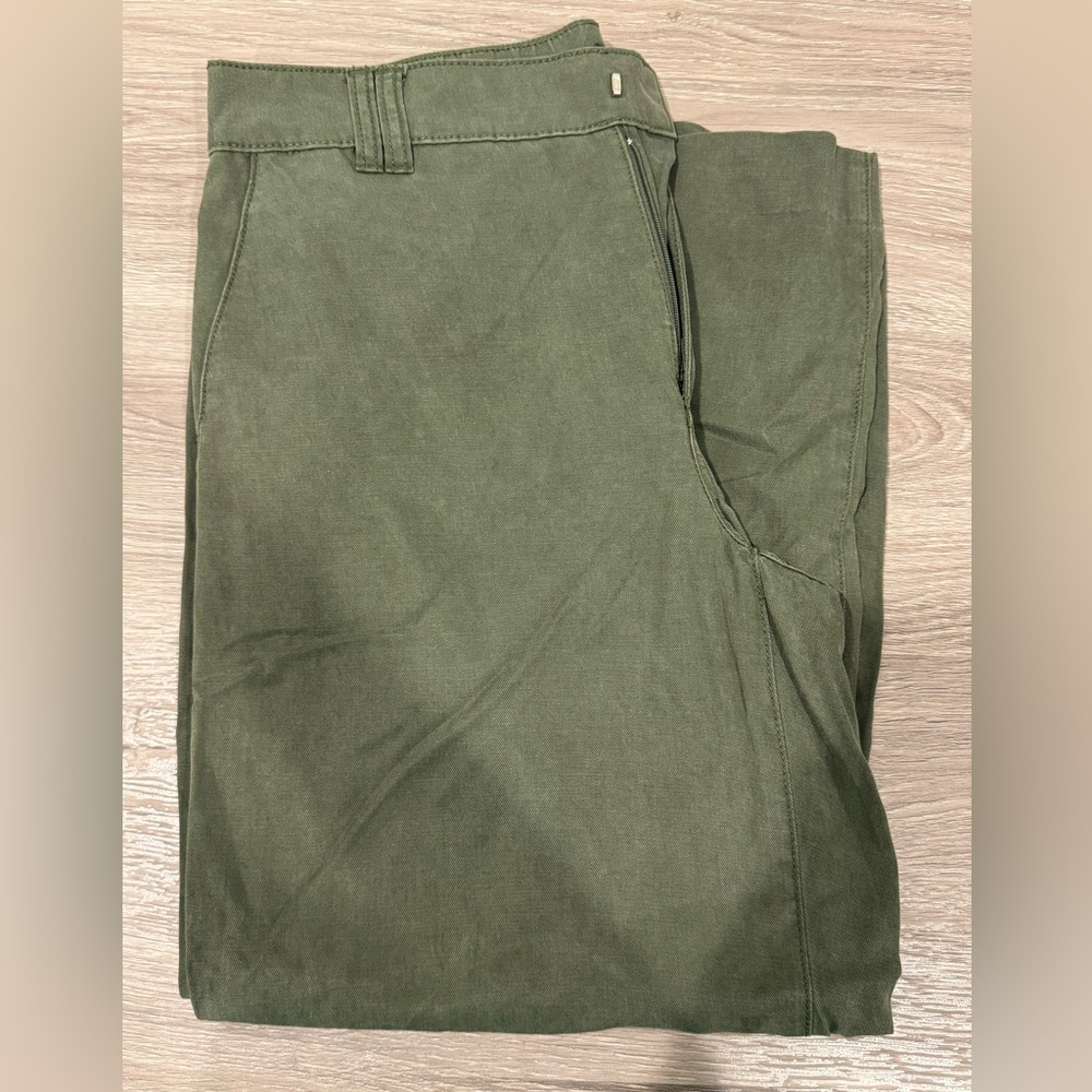 Chaps Olive Green Wide Leg Pants Size 8